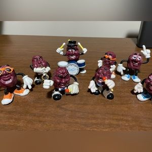 Vintage California Raisins 3" PVC Figures 1980s Calrab Applause, Lot of 8